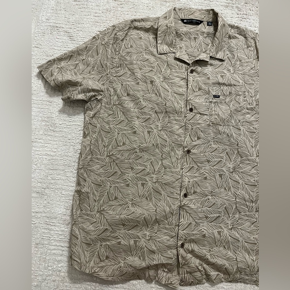 Travis Mathew Floral short sleeve button down shirt